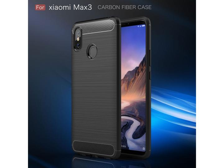 Produktbild Screenguard Xiaomi Mi Max 3 Hülle Carbon Brushed Soft TPU (Xiaomi Mi Max 3)