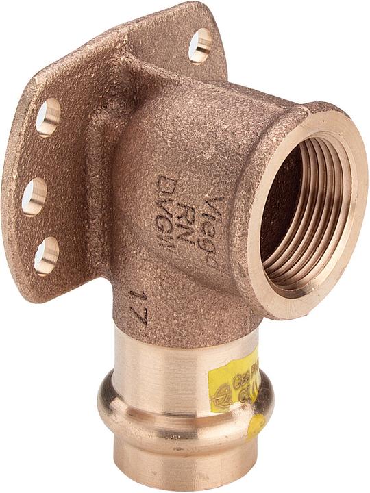 Actual product image Viega Wall washer Profipress G 2625.5 15mmxRp 1/2, gunmetal, SC-Contur (Press connection)