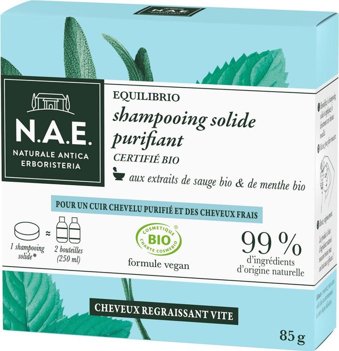 N.A.E. Naturale Antica Erboristeria klärendes festes Shampoo 85 g (Festes Shampoo)