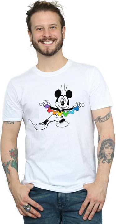 Immagine prodotto Disney Mickey Mouse Rainbow Chain Maglietta Uomo (5XL)