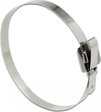 Produktbild Delock Kabelbinder Edelstahl wiederverwendbar mit Faltverschluss L 400 x B 10 mm 10 Stück (Kunststoffkabelbinder, 10 mm, 10 Stk.)