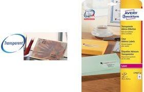 Produktbild Avery Transparente Adressetiketten