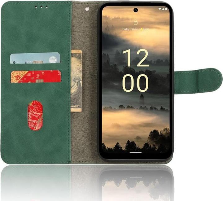 Actual product image Cover-Discount Nokia XR21 - Case in suede look green (Nokia XR21)