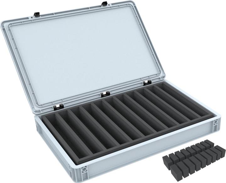 Actual product image Feldherr EB24SET - Euro container for model railways, locomotives and vehicles - 11 bars for H0 gauge -