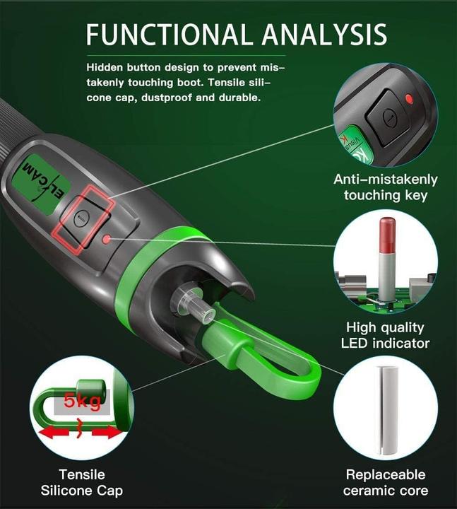 Actual product image Elfcam Glasfaserkabel Tester mit Rotlichtquelle (30mW)