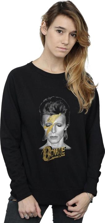 Immagine prodotto David Bowie Aladdin Sane Gold Bolt Felpa Donna (XL)