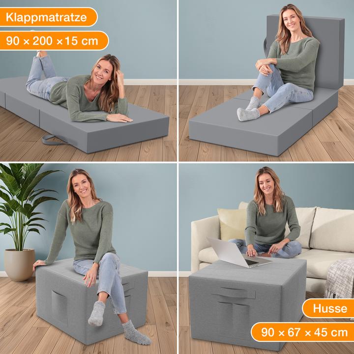 Actual product image Bestschlaf Folding mattress incl. cover & transport bag (90 x 200 cm, Foam core)