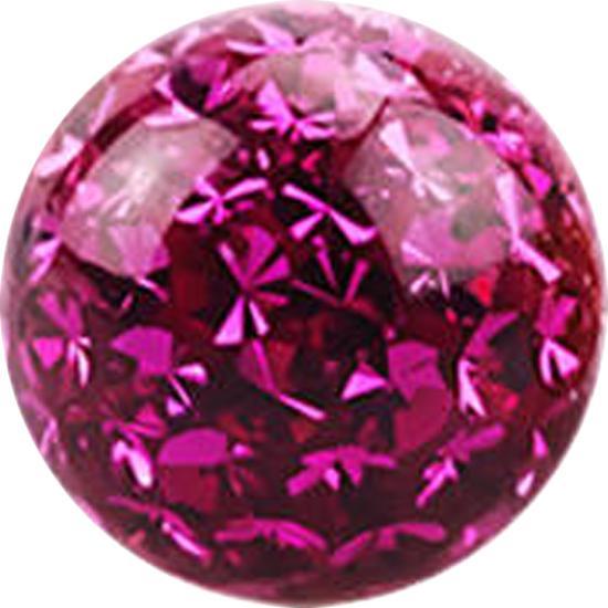 Produktbild Star Piercing Micro Kristall Kugel fuchsia Epoxy Schutzschicht (ohne Messing, Chirurgenstahl 316L)