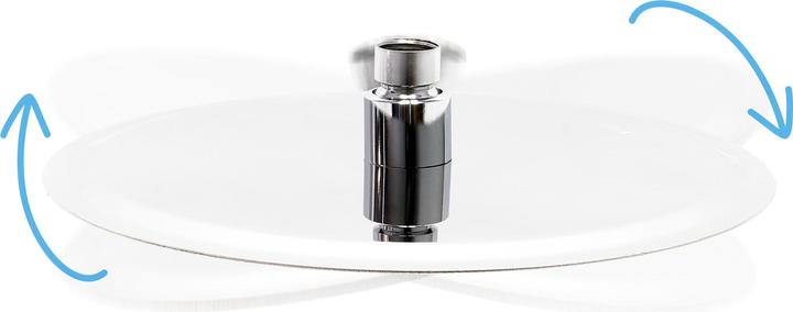 Image du produit Wiltec Pommeau de douche Rond 20cm Pomme Jet de pluie Tête de douche Effet pluie Acier inoxydable Accessoir