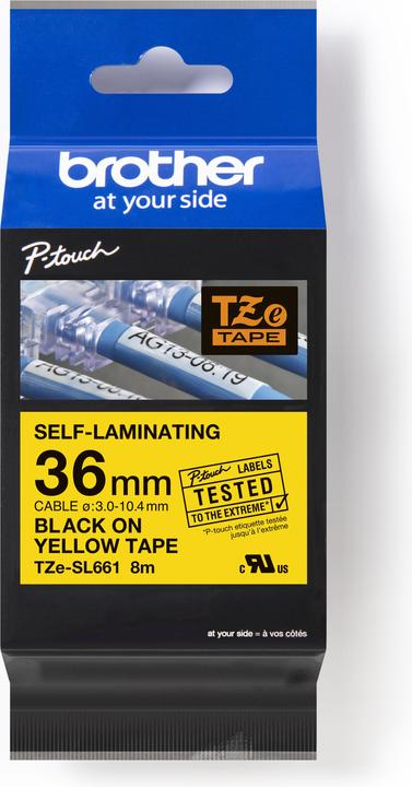 Produktbild Brother Schriftband TZe laminiert (3.60 cm, Gelb)