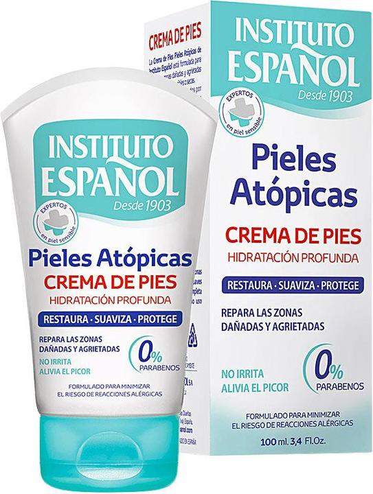 Instituto Español PIEL ATÓPICA crema hidratante y reparadora pies 100 ml (Foot deodorant & powder, 100 ml)