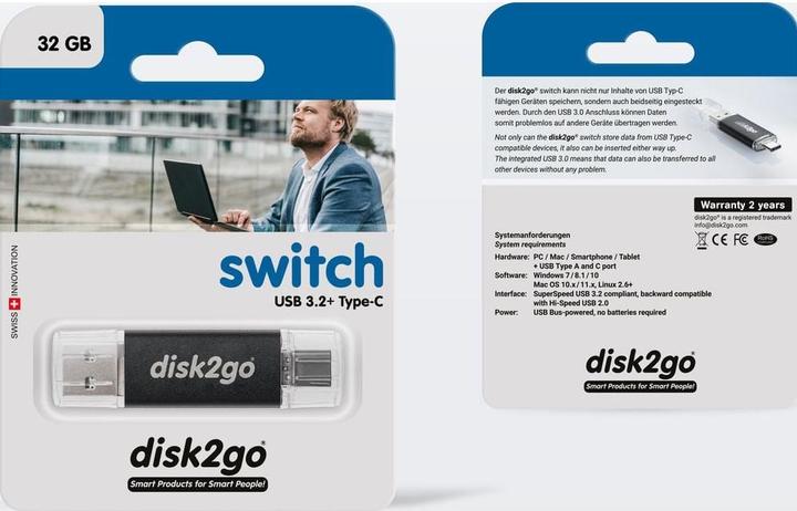 Produktbild Disk2go Switch (32 GB, USB-A, USB-C)