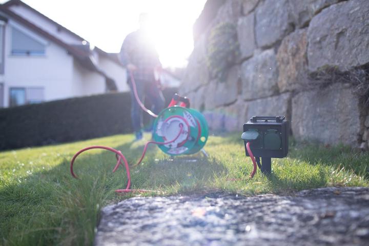 Actual product image Brennenstuhl Garden socket with earth spike (4 x, CEE 7/3, 1.40 m)