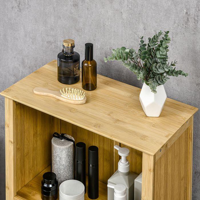 Produktbild Swisshandel24 Badzimmerschrank, offenen, Bambus, Natur, 50 x 25,5 x 92 cm (50 x 25.5 x 92 cm)