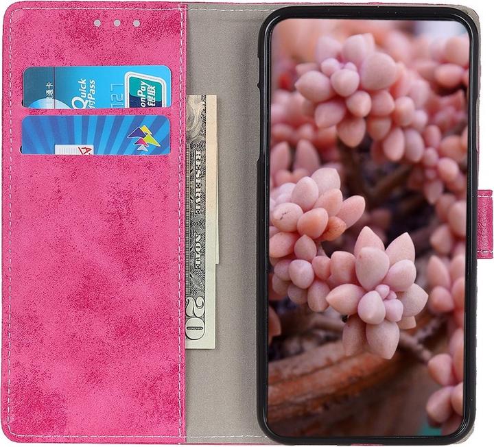 Image du produit Cover-Discount iPhone 12 / 12 Pro - Étui vintage en daim rose (Apple iPhone 12, Apple iPhone 12 Pro)