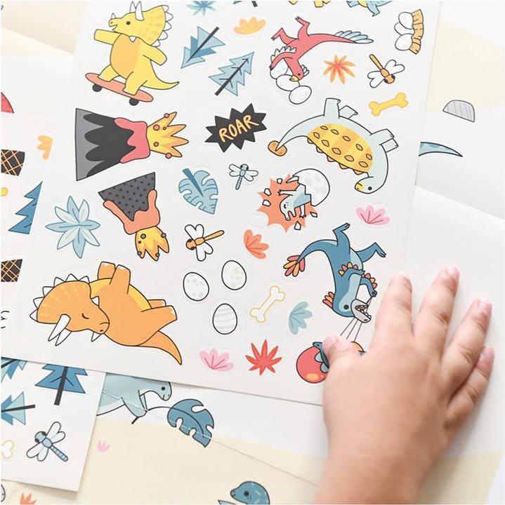 Actual product image Poppik Sticker Creative Poster Dinosaur