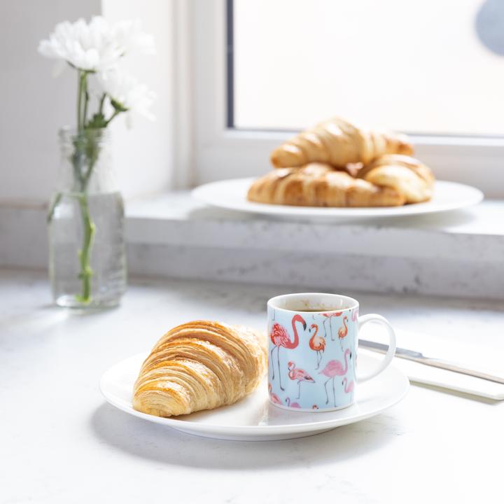 Actual product image Kitchen Craft KitchenCraft Porcelain Espresso Cup, Flamingo Design, 80ml, Labelled (80 ml, 1 x)