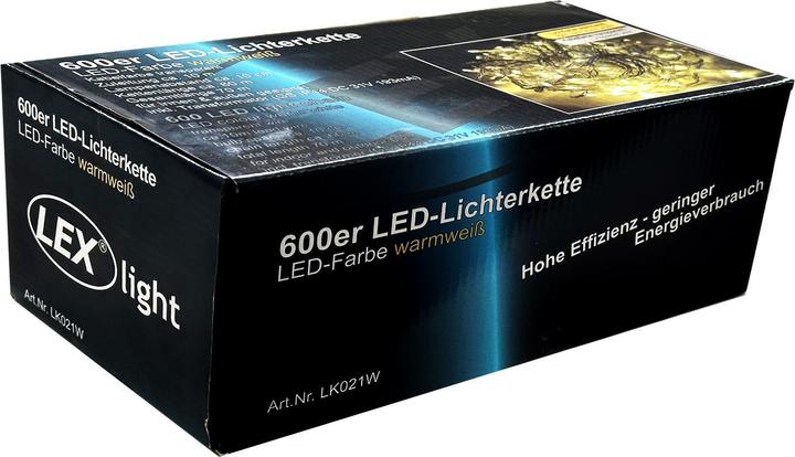 Actual product image Mojawo 600 LED fairy lights indoor and outdoor warm white (70 m)