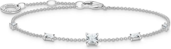 Thomas Sabo Armband mit Weissen Steinen Silber (19 cm, 925 Sterlingsilber)