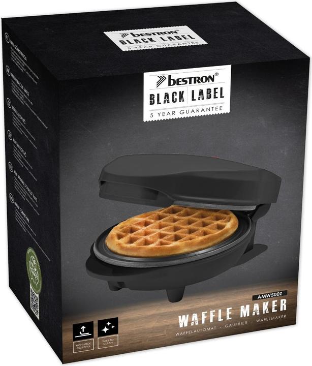 Produktbild Bestron Mini-Waffeleisen für klassische Waffeln, kleiner Waffelmaker mit Antihaftbeschichtung, für K