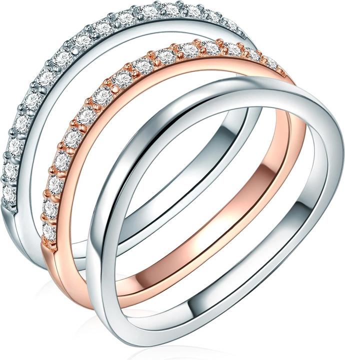 Rafaela Donata Damen Sterling Silber Zirkonia silber/roségold - 10914