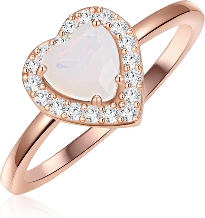 Glanzstücke München Damen Sterling Silber Mondstein (synth.) roségold - 29908