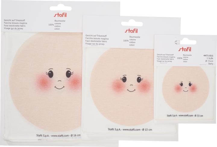 Produktbild Stafil Gesicht auf Trikotstoff "Stefy", 3 Stück