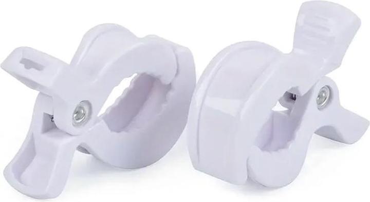 Actual product image ASMI Swaddle clips, pram clips 2 pieces white