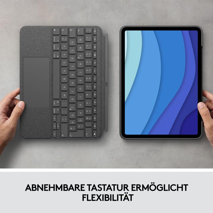 Actual product image Logitech Combo Touch - Grey - Us - Intnl (Eng. Int., A2068, A2230)