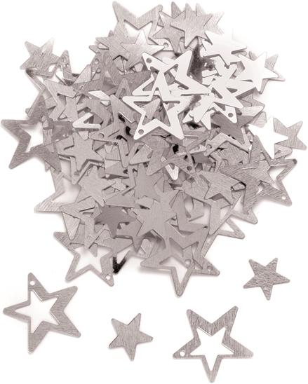 Glorex Streuteile Sterne silber 10mm ca. 500 St