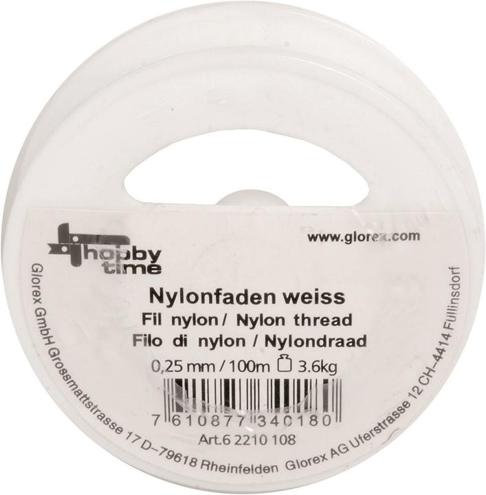 Actual product image Glorex Nylon thread white 0,25mm 100m