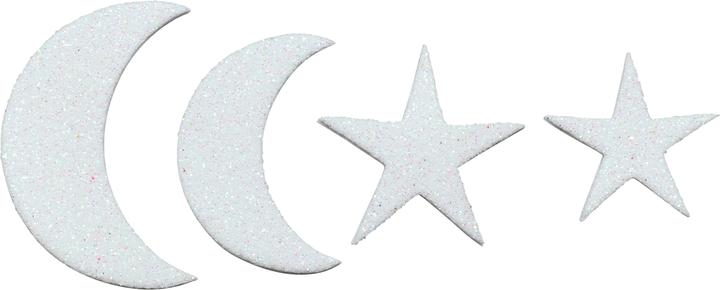 Produktbild Glorex Moosgummi Sticker 60 St. Mond+Sterne, selbstklebend