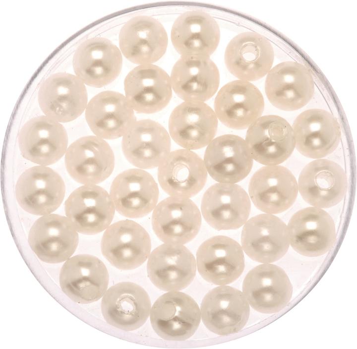 Actual product image Glorex Decorative beads 75 g 10mm pearl white