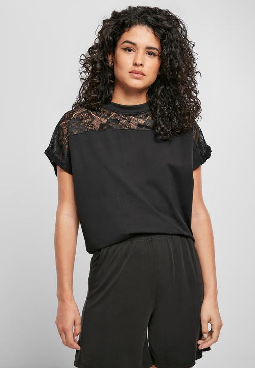 Actual product image Urban Classics Ladies Short Oversized Lace Tee (XL)