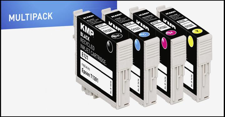 Produktbild KMP E121V Multipack BK/C/M/Y kompatibel mit Epson T 128 (M, C, Y, BK)