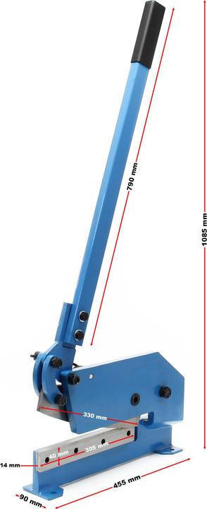 Immagine prodotto Wiltec Cesoie a mano a leva Cesoie a leva 300 mm Taglierine per stagno Cesoie a percussione (455 mm)