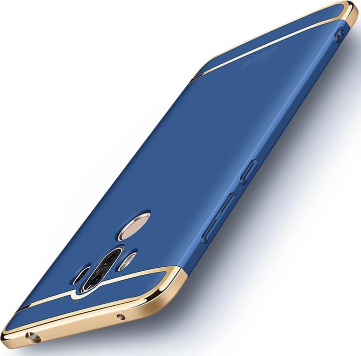 Produktbild König Design Handy Hülle Schutz Case für Huawei Mate 9 Bumper 3 in 1 Cover Chrom Etui Blau