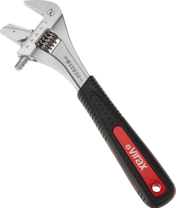 Actual product image Virax Rolling fork wrench 12" with 2 in 1 functional jaw for pipes and nuts