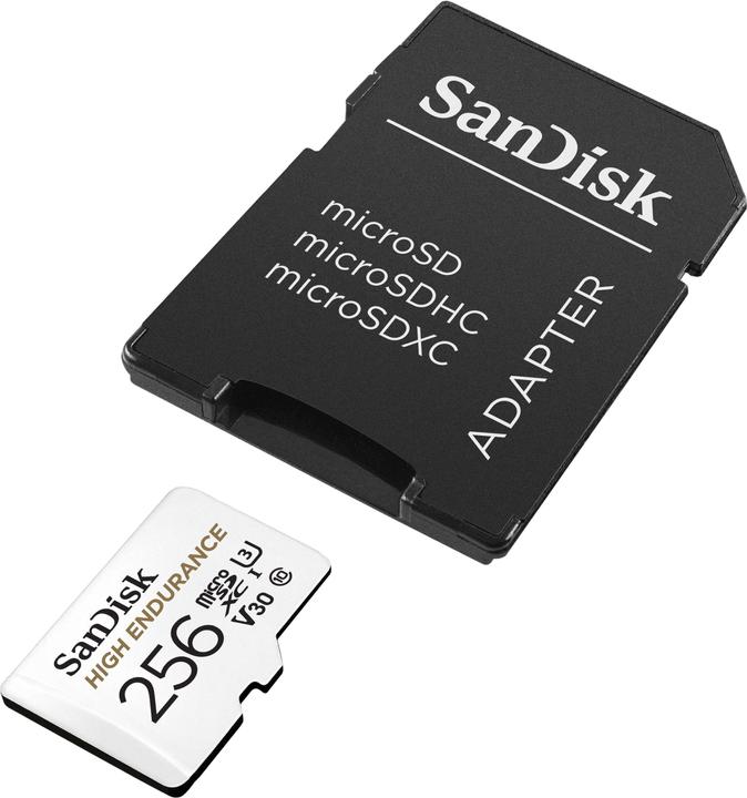 Actual product image SanDisk High Endurance (256 GB, microSDXC, U3, UHS-I)