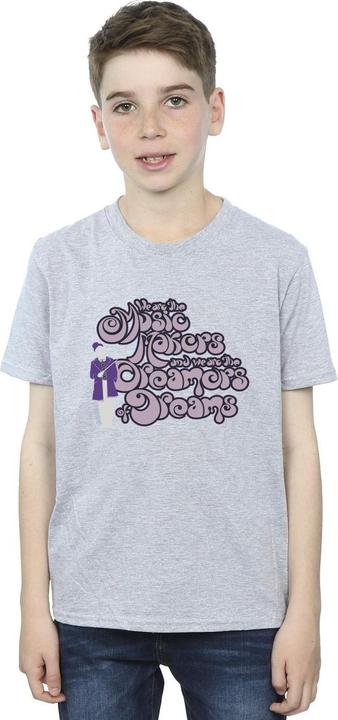 Actual product image Willy Wonka & the Chocolate Factory Boys Dreamers Text T-Shirt (152, 158)