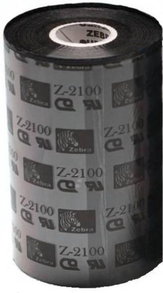 Produktbild Zebra 2100 Wax - Schwarz - 110 mm x 450 m - Thermotransfer-Farbband (Packung mit 12) (11 cm, Schwarz)