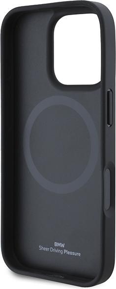 Actual product image BMW BMHMP16XSLLBK iPhone 16 Pro Max 6.9" czarny/black hardcase Leather Hot Stamp MagSafe (Apple iPhone 16 Pro Max)