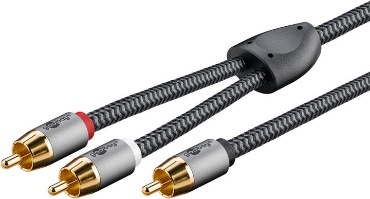 Produktbild Goobay Cinch Y-Kabel, 2 m, Sharkskin Grey (2 m, Cinch)