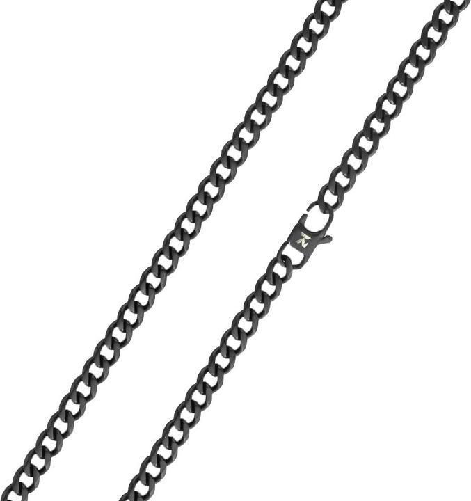 K12 - Black Cuban Chain - 6 mm (ohne Messing, Chirurgenstahl 316L)
