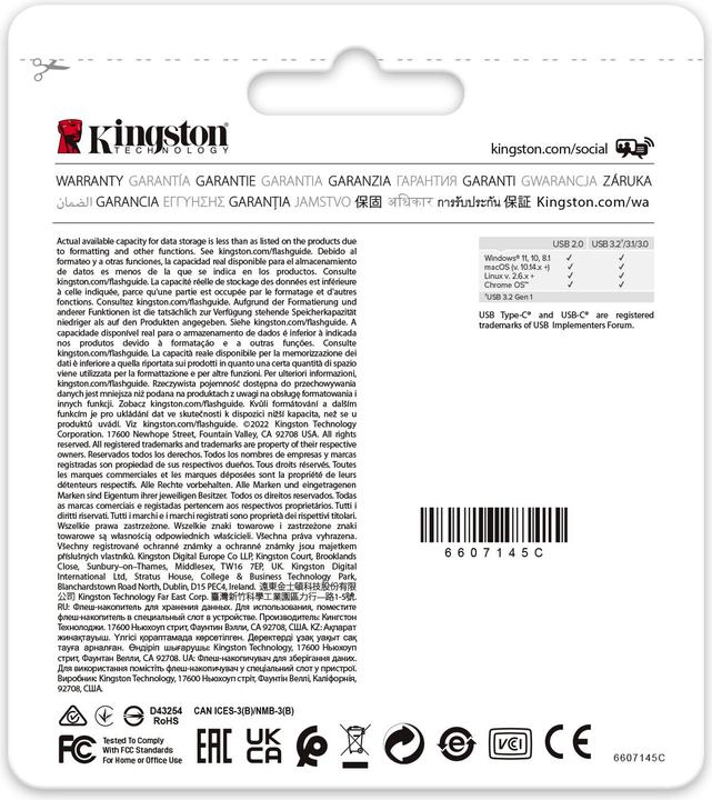 Actual product image Kingston DataTraveler 80 M (64 GB, USB-C, USB 3.2)