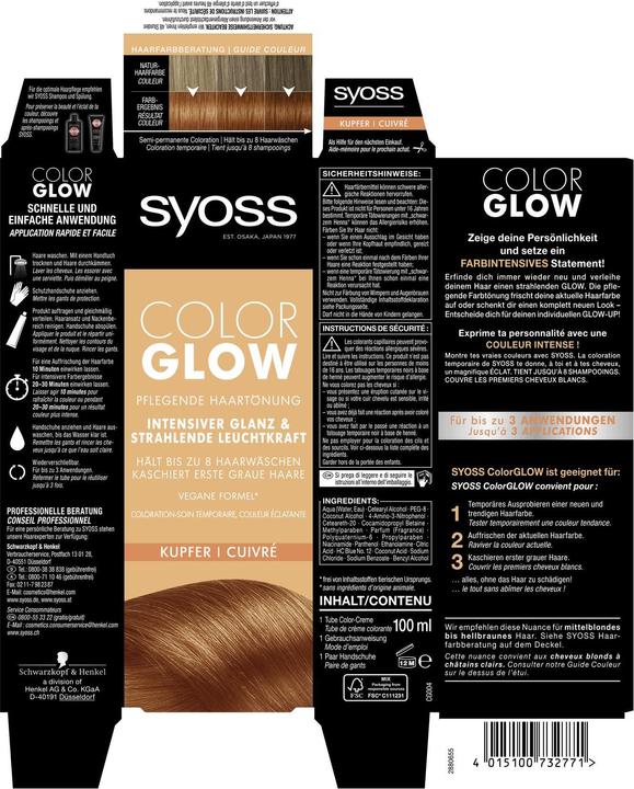 Actual product image Syoss Color Glow (Copper)