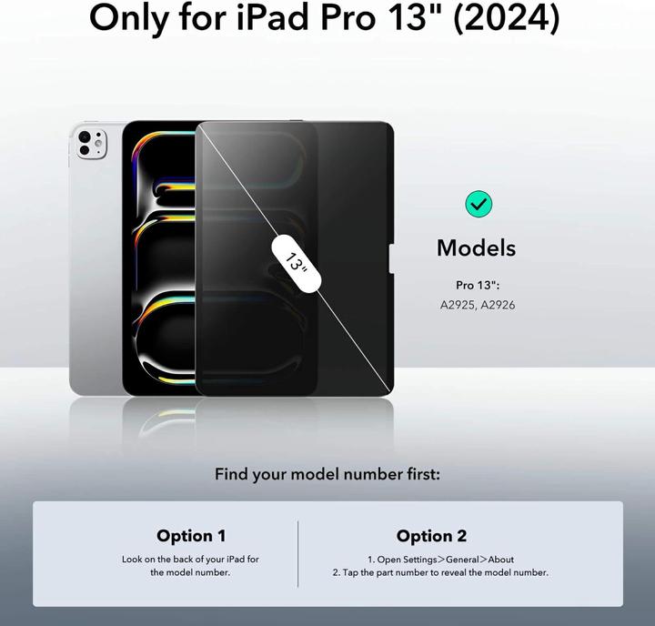 Produktbild ESR Magnetic Privacy Displayschutzfolie (1 Stück, iPad Pro 13 2024 (M4))
