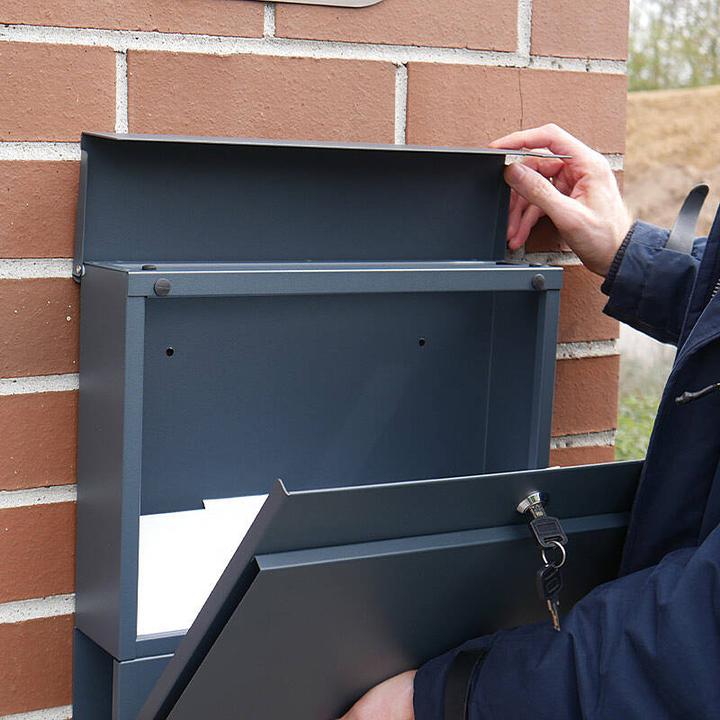 Produktbild SafePost 810 Briefkasten anthrazit RAL7016 matt