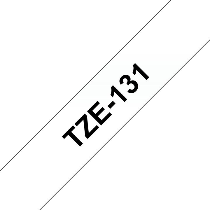 Actual product image Brother TZe-131 (1.20 cm, Black, Transparent)