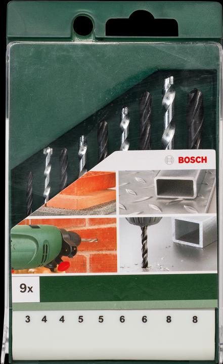 Image du produit Bosch Professional Zubehör Assortiment de forets universels 9 pièces (8 millimètres)